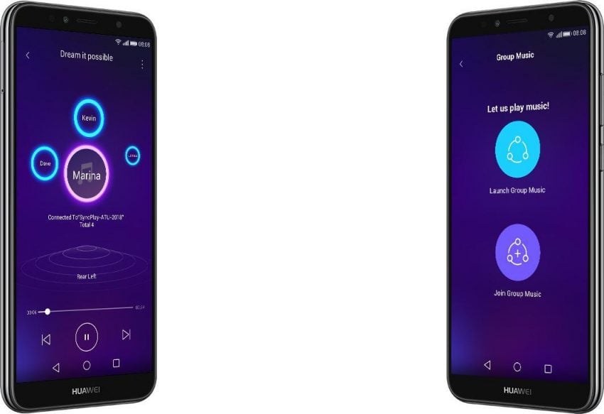 Y6 2018 имеет несколько дополнительных музыкальных функций, таких как одновременное воспроизведение одной песни на двух смартфонах (через Bluetooth), режим караоке или громкоговоритель, способный воспроизводить звук на 88 дБ